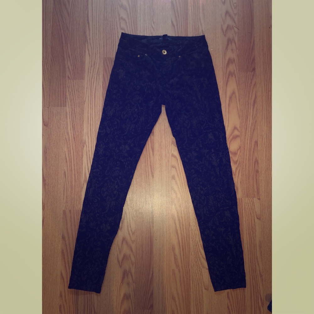 NWOT Courdoroy Brocade H&M Skinny Leg Pants Sz 6